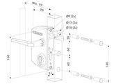 LOCINOX anti-paniekslot in opbouw LPKQ40U2LVSZPU - zilver