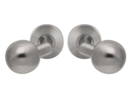 ARTITEC bouton rond fixe sur rosace O50mm - ondule - paire - sans ergots - inox