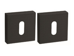 ARTITEC paar BB rozetten vierkant 50x50x11mm - Zwart mat