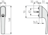 ABUS raamkruk FG300 - afsluitbaar